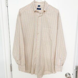 Jeff Rose Pink Blue Yellow Checkered Collared long Sleeve Dress Shirt